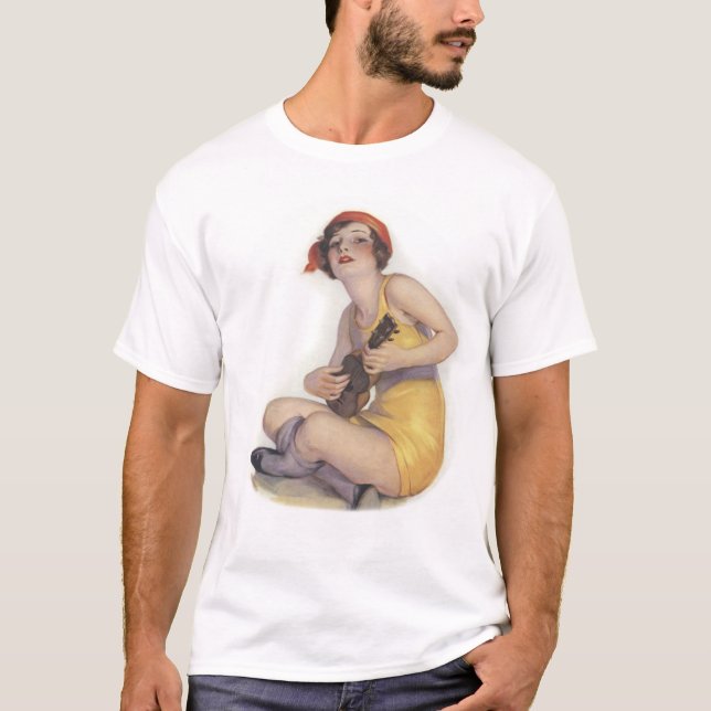 Uke que juega la camiseta de manga corta de la (Anverso)