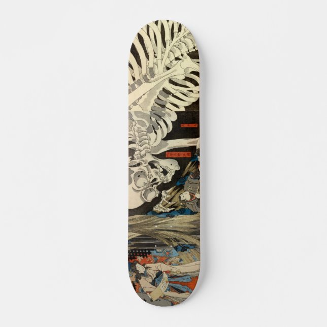 ukiyoe japan skateboard skull (Anverso )