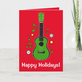 Ukulele del día de fiesta con las notas y las
