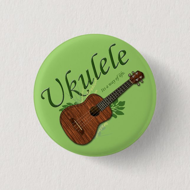 Ukulele-Su una manera de pequeño botón de la vida (Anverso)