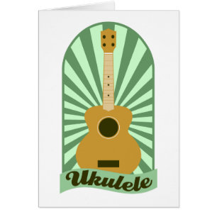 Ukulele verde del resplandor solar