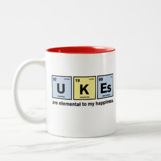 Ukulele y taza divertidos de la ciencia