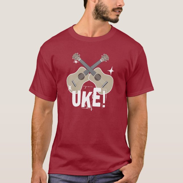 ¡Ukuleles brillantes Uke de la travesía! Camisa (Anverso)