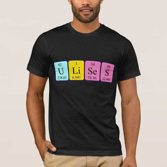 Ulises camisa de nombre de tabla periódica (Anverso)