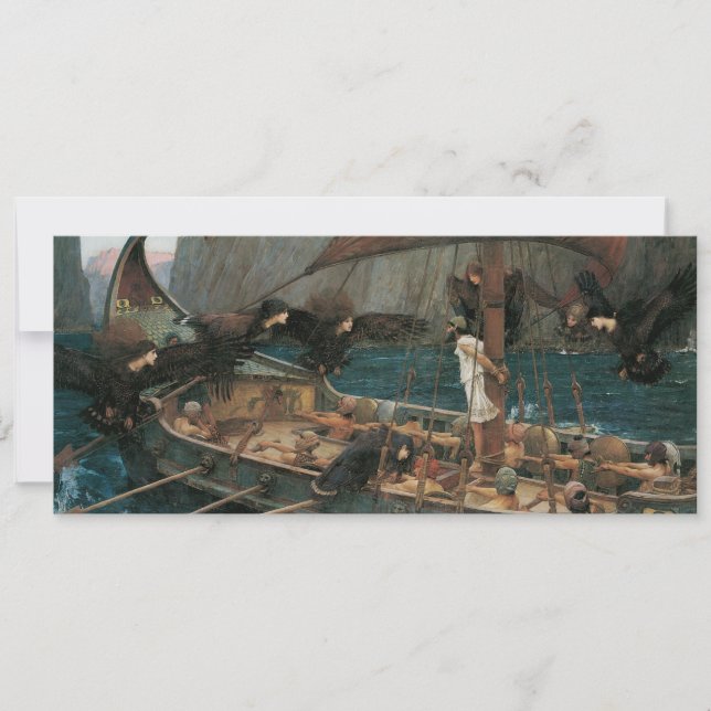 Ulises y las sirenas de John William Waterhouse (Anverso)
