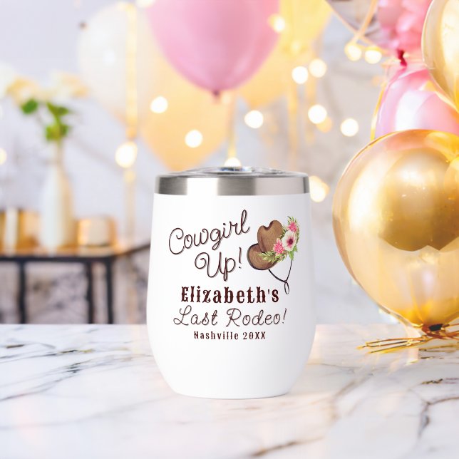 Última Bachelorette de Rodeo Rústico Rosa (Despedida de soltero (girado))