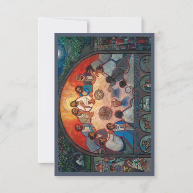 Última cena, Tarjeta de Oración para Semana Santa, (Anverso)