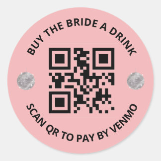 Última disco Bachelorette QR/Venmo Pegatina