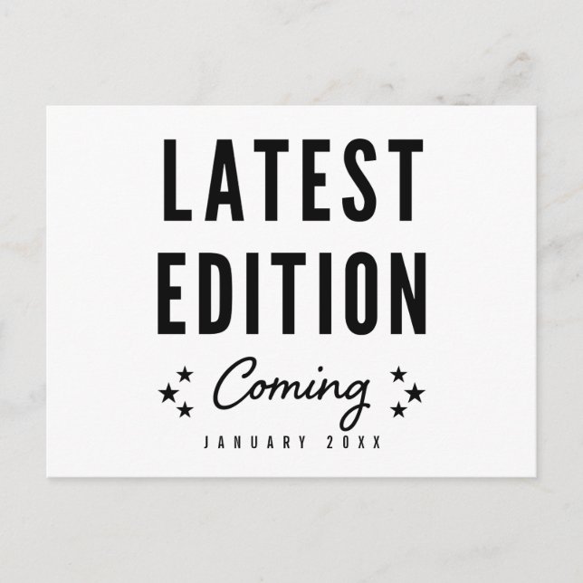 Última Edición Próximamente Anuncio de Embarazo (Anverso)