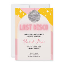 Última invitación de despedida de soltera disco