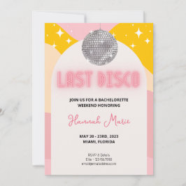 Última invitación de despedida de soltera disco