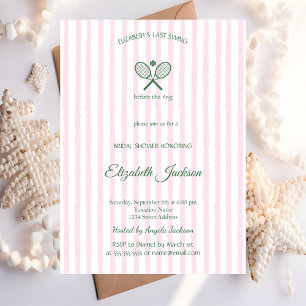 Última invitación de ducha de novia a rayas del Co