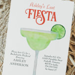 Última invitación de Fiesta Margarita Bachelorette<br><div class="desc">Celebra su última fiesta antes del gran día. Esta invitación a la soltera incluye una pintura acuarela de un vaso de margarita. Introduzca el itinerario o los detalles del evento en la parte posterior. Personalizar con su información y cambia cualquier texto que se ajuste a su evento.</div>