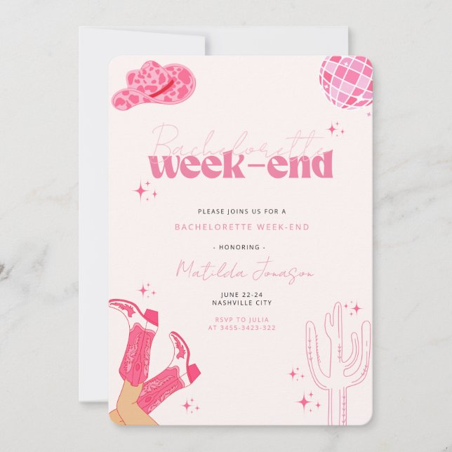 Última invitación para una fiesta de despedida de  (Anverso)