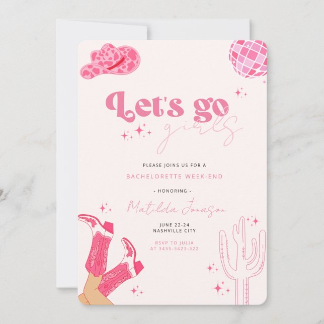 Última invitación para una fiesta de despedida de  (Anverso)