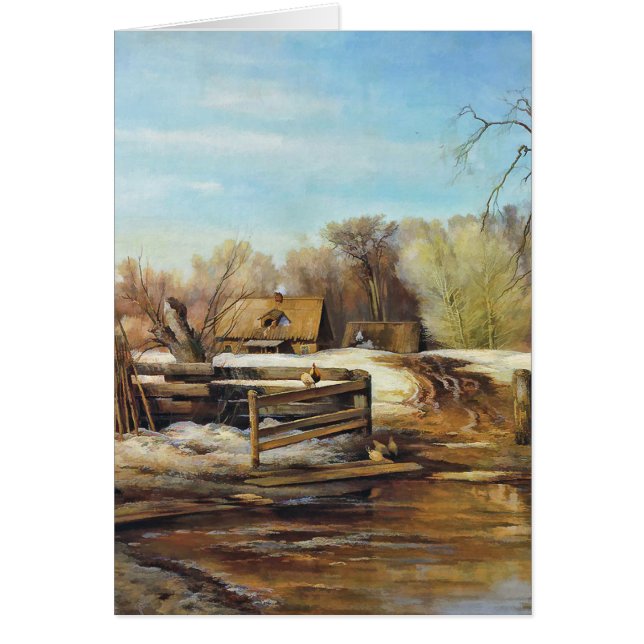 Última Nieve sobre un blanco de cosecha de primave (Frente)