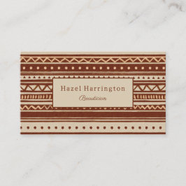 Última Tarjeta De Negocios De Boho Código QR En La