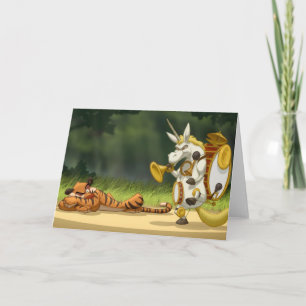 Última tarjeta de unicornio (interior en blanco)