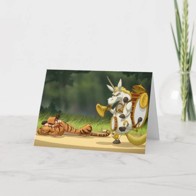 Última tarjeta de unicornio (interior en blanco) (Anverso)