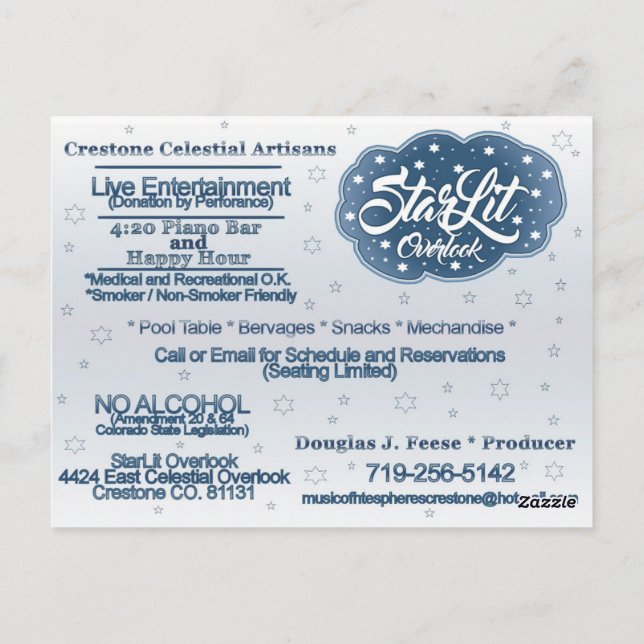 Última tarjeta postal StarLit OverLook (Reverso)