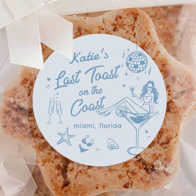 Última tostada Beach Bachelorette Pegatina (Subido por el creador)