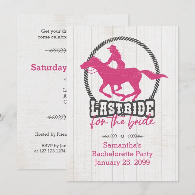 Última travesía De Rosa Caliente Para Invitación A (Anverso / Reverso)