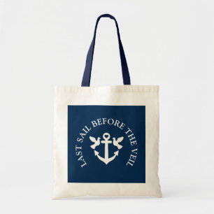 Última vela antes de la bolsa de tote de boda náut