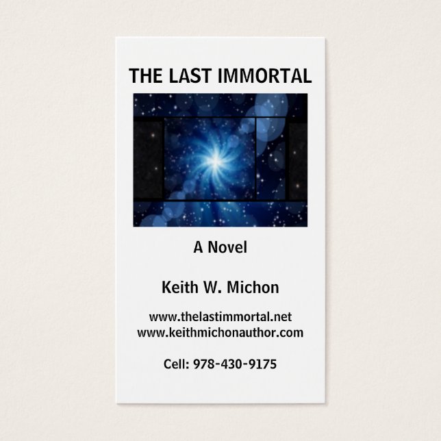 Últimas tarjetas de negocios inmortales nueva luz  (Frente)