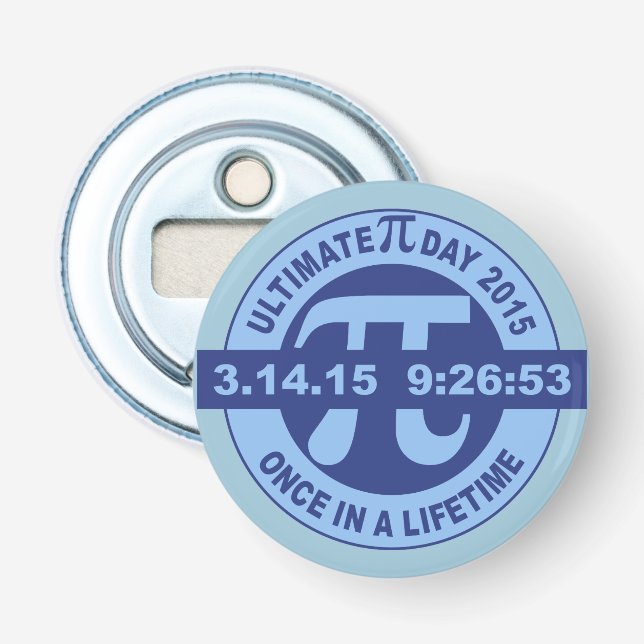 Último abrebotellas 2015 del día del pi 3.14.15 (Anverso)