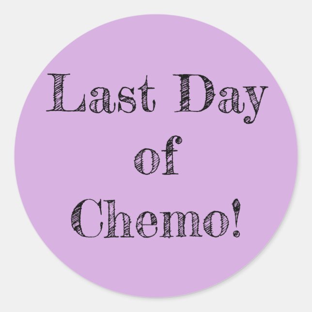 "¡Último día de Chemo!" Pegatinas (Anverso)