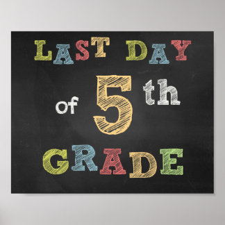 Último día de la señal de 5º grado - Chalkboard