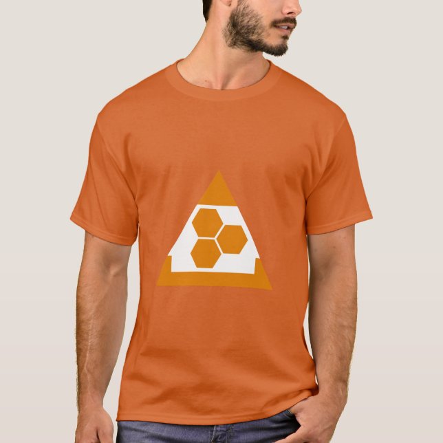 Último diseño de forma geométrica camiseta impresa (Anverso)