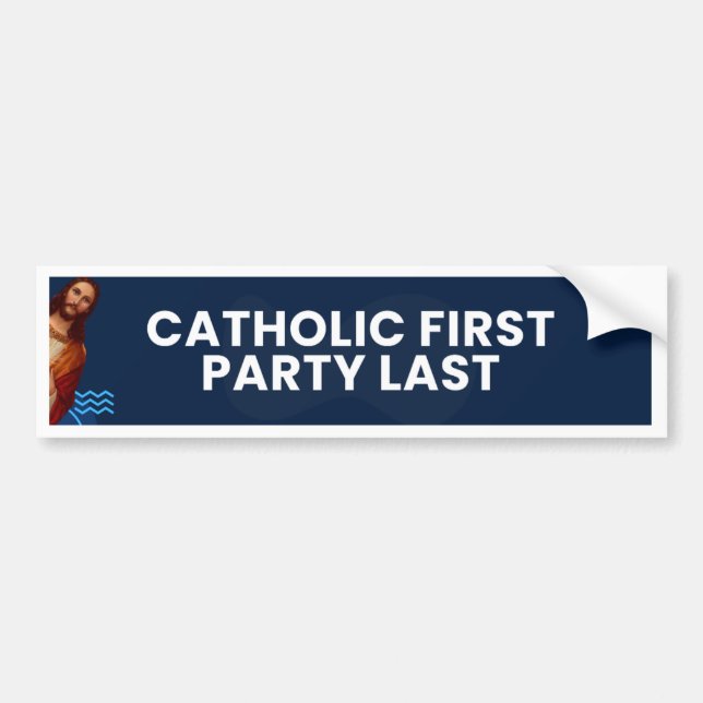 Último Fiesta católico" - Pegatina de autos (Frente)