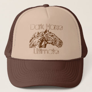 Último gorra del camionero del caballo oscuro,