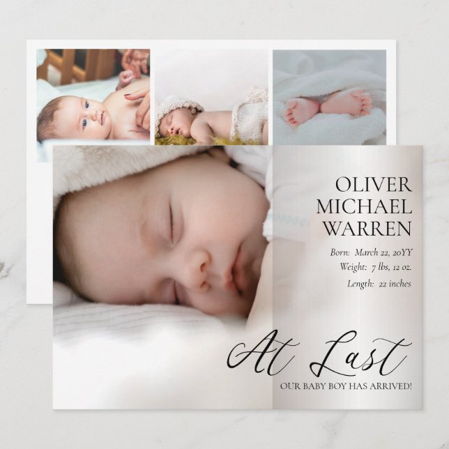 Último guión 4 Anuncio de nacimiento de bebé con f (Anverso / Reverso)