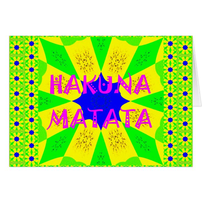 Último Hakuna Matata Hermoso Colo de Diseño Increí (Anverso (Horizontal))