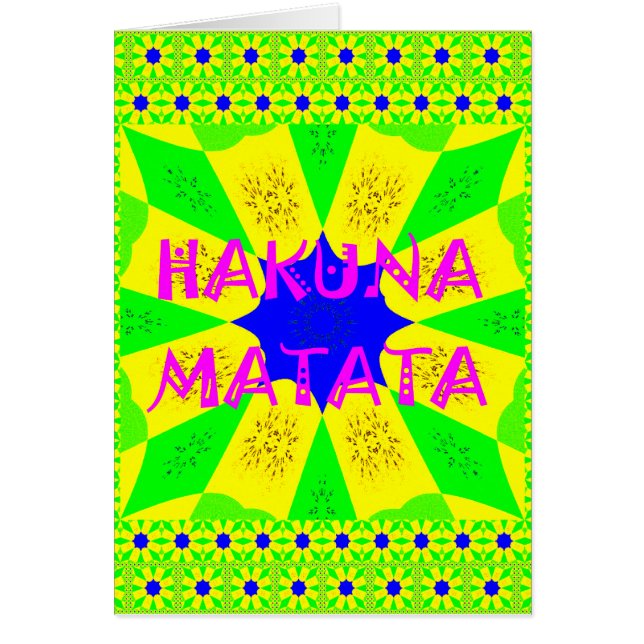 Último Hakuna Matata Hermoso Colo de Diseño Increí (Frente)