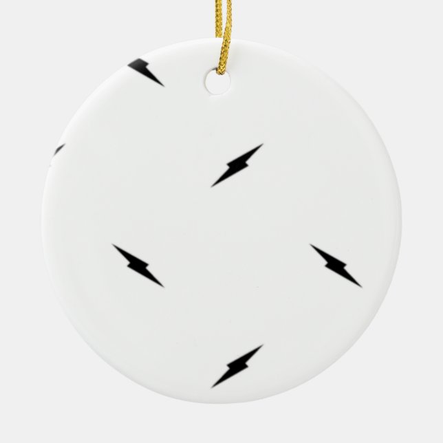 Último Personalizado TextLogo Ornamento cerámico (Frente)