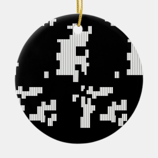 Último Personalizado TextLogo Ornamento cerámico (Frente)