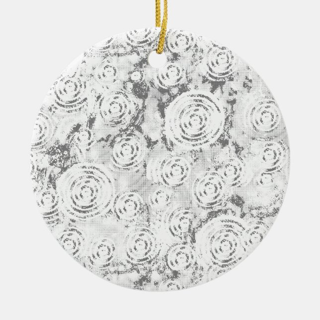 Último Personalizado TextLogo Ornamento cerámico (Frente)
