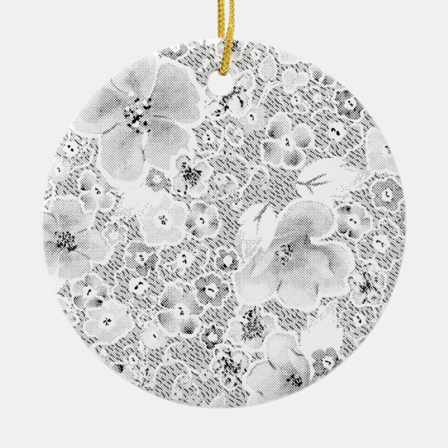Último Personalizado TextLogo Ornamento cerámico (Frente)