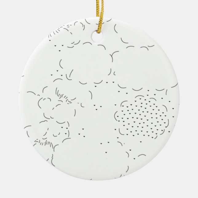 Último Personalizado TextLogo Ornamento cerámico (Frente)