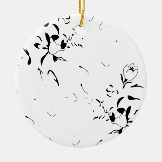 Último Personalizado TextLogo Ornamento cerámico (Frente)