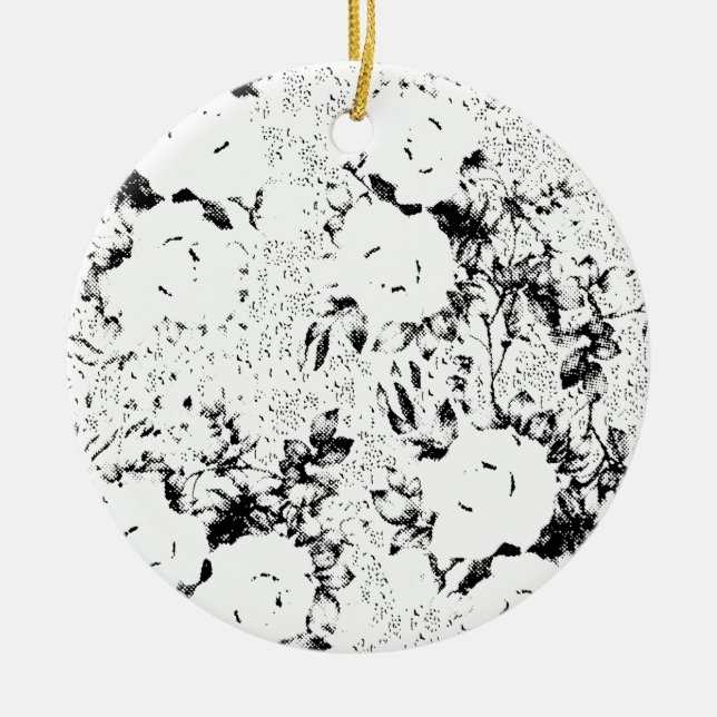 Último Personalizado TextLogo Ornamento cerámico (Frente)