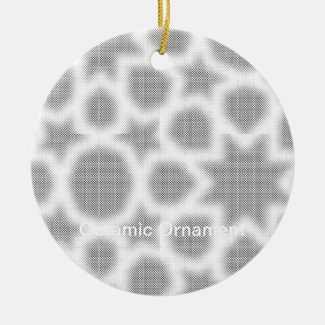 Último Personalizado TextLogo Ornamento cerámico (Frente)