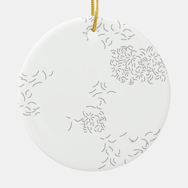 Último Personalizado TextLogo Ornamento cerámico (Frente)