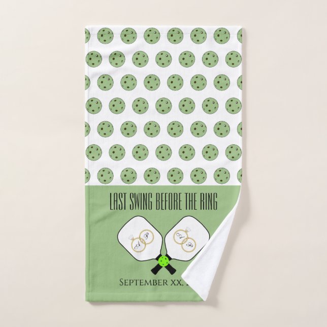Último swing antes del pickleball de bodas del Rin (Toalla de mano)