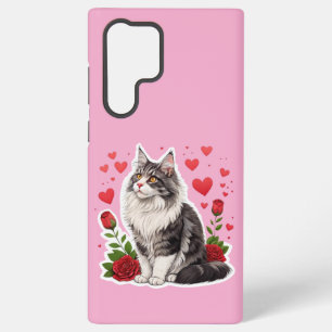 Ultra Adorable Gatito Rosa Funda para Samsung Galaxy S22