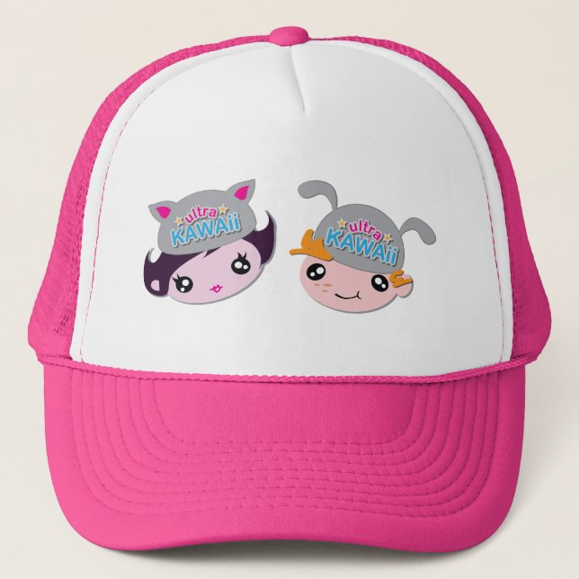 Ultra Kawaii - gorra del logotipo del chica y del (Anverso)