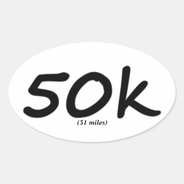 Ultra maratón 50k pegatinas ovales 4 por hoja (Anverso)